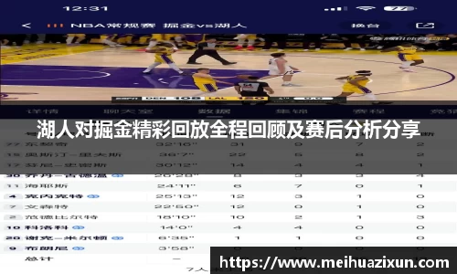 湖人对掘金精彩回放全程回顾及赛后分析分享